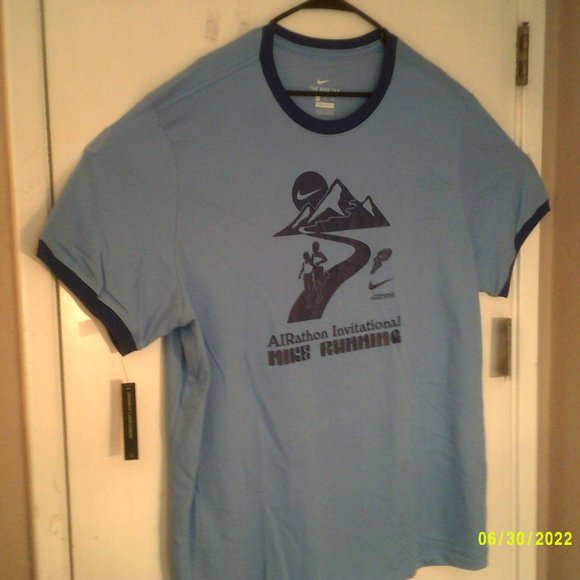 NEW NIKE DRI-FIT RUNNING "Airathon Invitational Tee" MEN'S BLUE T-SHIRT 2XL - Picture 5 of 6